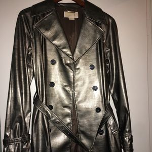 Michael Kors Faux Snakeskin Trench Coat